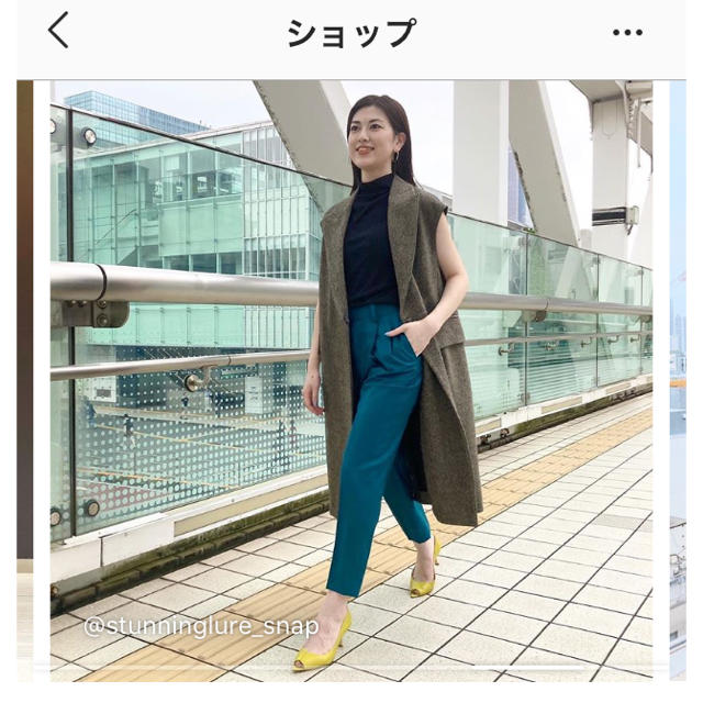 STUNNING LURE(スタニングルアー)のスタニングルアー　チンツクリーンパンツ レディースのパンツ(クロップドパンツ)の商品写真