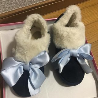 アクシーズファム(axes femme)のaxes kids Lサイズ　リボンふわふわショートブーツ(ブーツ)