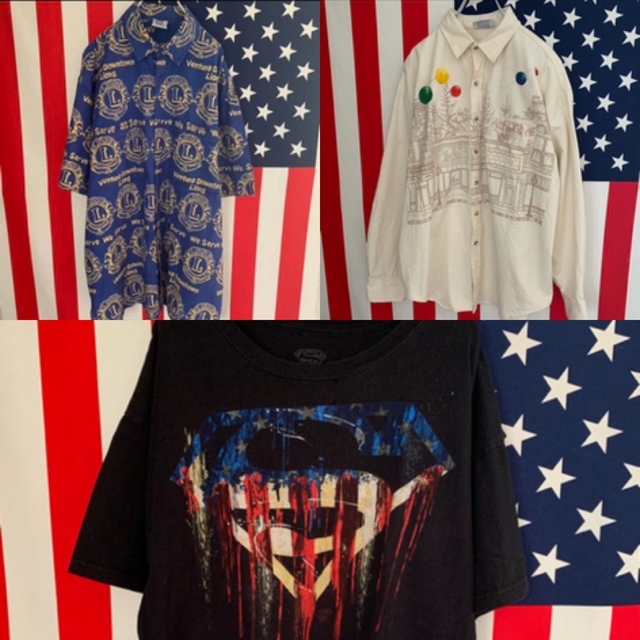 USA  スーパーマン  Tシャツ  L