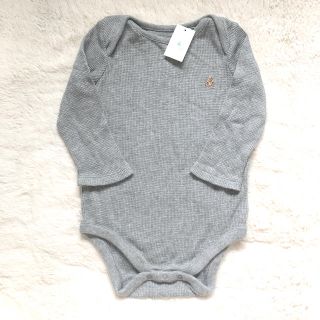 ベビーギャップ(babyGAP)の■ 新品　ギャップ　GAP ベビー　ロンパース 70 グレー　くまさん(ロンパース)