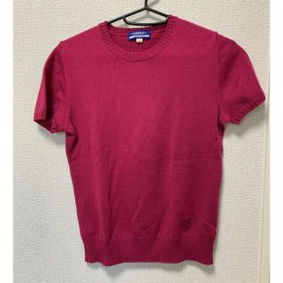 バーバリーブルーレーベル(BURBERRY BLUE LABEL)の訳あり♡バーバリー  半袖ニットトップス(Tシャツ(半袖/袖なし))