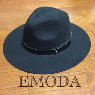 エモダ(EMODA)の新品 EMODA ハット 黒 WOOL(ハット)