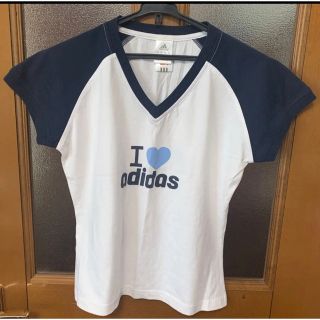 アディダス(adidas)のadidas アディダス Tシャツ L 激安 レディース　即購入OK(Tシャツ(半袖/袖なし))