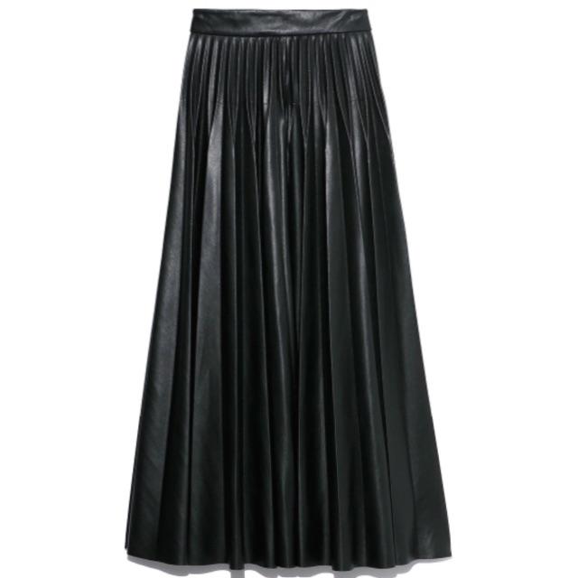 SNIDEL(スナイデル)のsnidel   スナイデル　レザープリーツスカート レディースのスカート(ひざ丈スカート)の商品写真