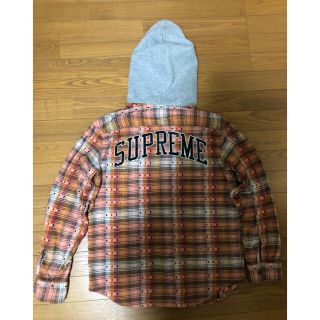 シュプリーム(Supreme)の美品　Sサイズ　Supreme Hooded Jacquard Flannel(シャツ)