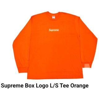 シュプリーム(Supreme)のSupreme Box Logo L/S Tee Orange L (Tシャツ/カットソー(七分/長袖))