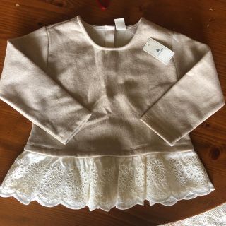 ベビーギャップ(babyGAP)の新品タグ付‼︎ BABYGap 可愛い秋冬用ブラウス トップス3歳用90-100(Tシャツ/カットソー)