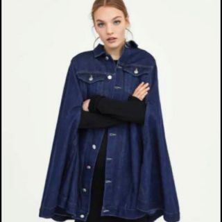 ザラ(ZARA)のZARA　デニムポンチョ　デニムケープ　新品(ポンチョ)