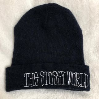 ステューシー(STUSSY)のSTUSSY ニット帽　ネイビー(ニット帽/ビーニー)