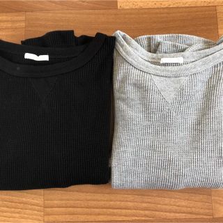 ジーユー(GU)のGU キッズ130 ワッフルロングTシャツ(Tシャツ/カットソー)