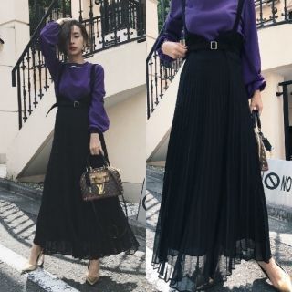 Ameri VINTAGE - Ameri【新品】プリーツ サスペンダースカートの ...