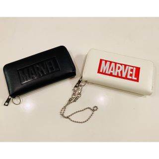 マーベル(MARVEL)のマーベル財布　ホワイト&ブラック　中古(財布)