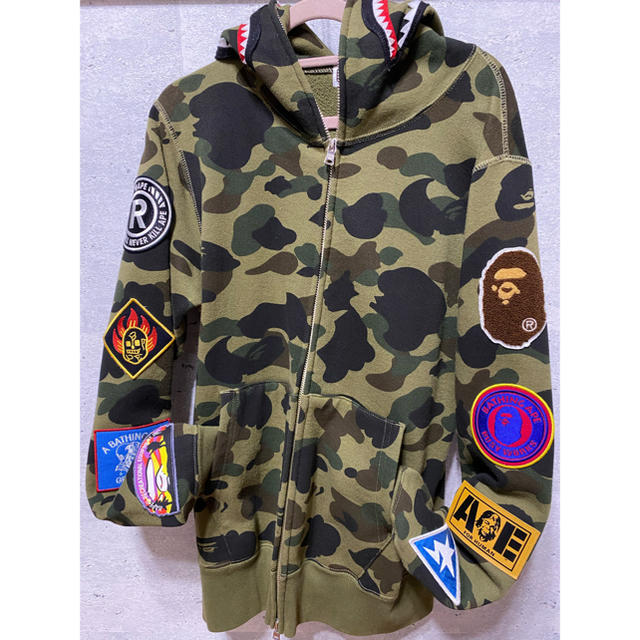 確実正規 A・BATHING APE BAPE エイプ シャークパーカー S