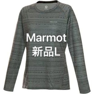 マーモット(MARMOT)の新品L マーモット　WSBRESHニットエスニック　長袖下着インナーシャツ(登山用品)