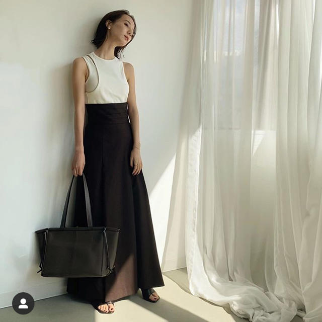 louren】 pleats flare long skirt - ロングスカート