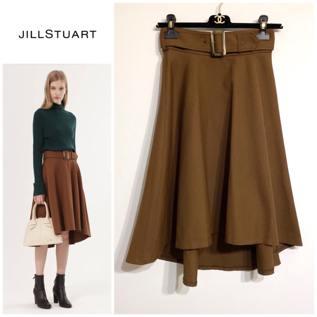JILLSTUART(ジルスチュアート)のジルスチュアート ベルト付きフレアスカート レディースのスカート(ひざ丈スカート)の商品写真