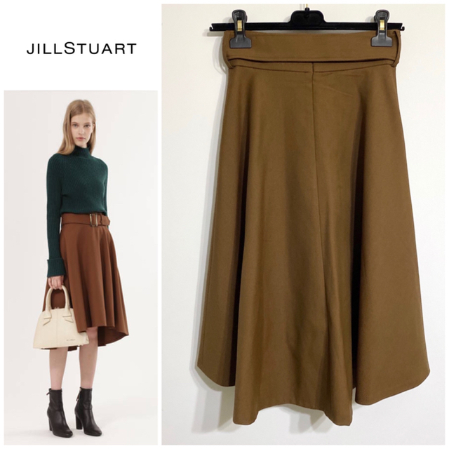 JILLSTUART(ジルスチュアート)のジルスチュアート ベルト付きフレアスカート レディースのスカート(ひざ丈スカート)の商品写真