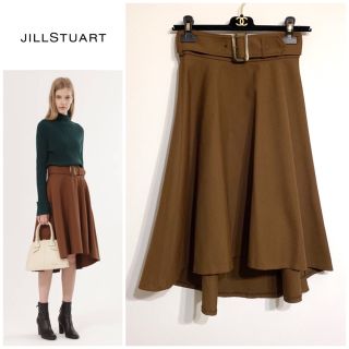 ジルスチュアート(JILLSTUART)のジルスチュアート ベルト付きフレアスカート(ひざ丈スカート)