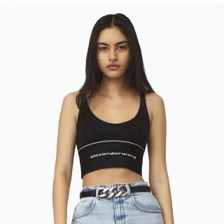 アレキサンダーワン(Alexander Wang)の値下げした　alexander wang ロゴ ストレッチ ブラ xs(シャツ/ブラウス(半袖/袖なし))