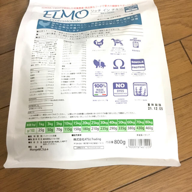 MELMO(メルモ)のエルモ　リッチインチキン　成犬用　ドックフード その他のペット用品(ペットフード)の商品写真