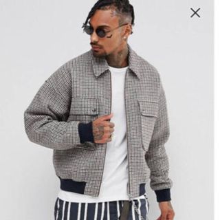 エイソス(asos)のASOS(エイソス) オーバーサイズ チェック ヘリテージ ジャケット(ブルゾン)