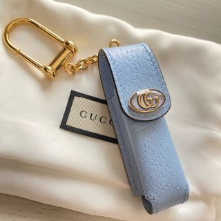 グッチ(Gucci)のGUCCI レザー シングル リップスティックケース(キーホルダー)