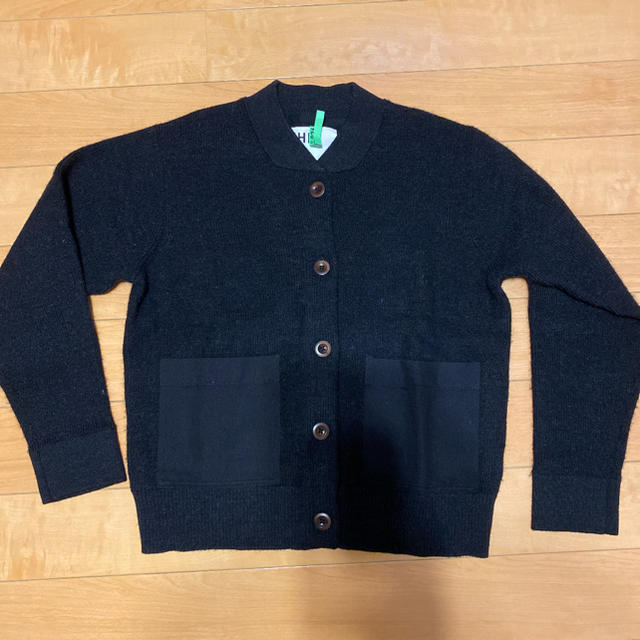 MHL カーディガン　DRY WOOL RIB