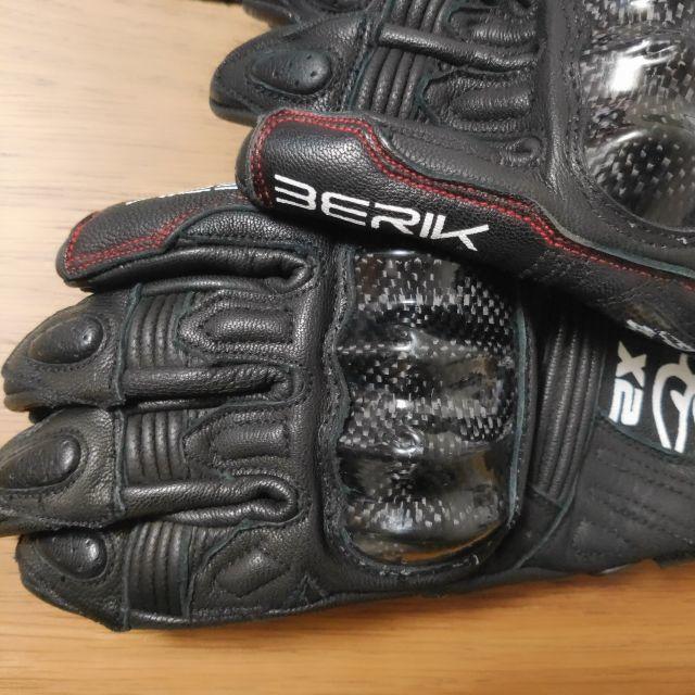 新品 黒 Berik NexG Gloves バイク ライディンググローブ