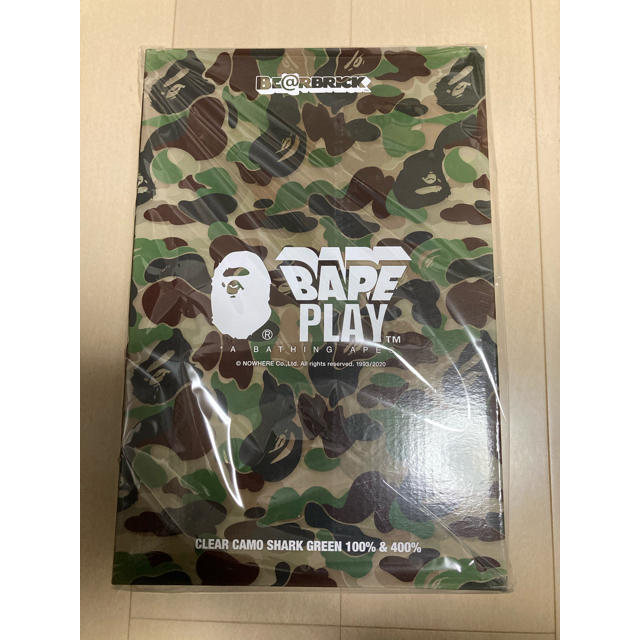 BE@RBRICK CLEAR ABC CAMO SHARK BAPE グリーン BE@RBRICK CLEAR ABC CAMO SHARK BAPE グリーン