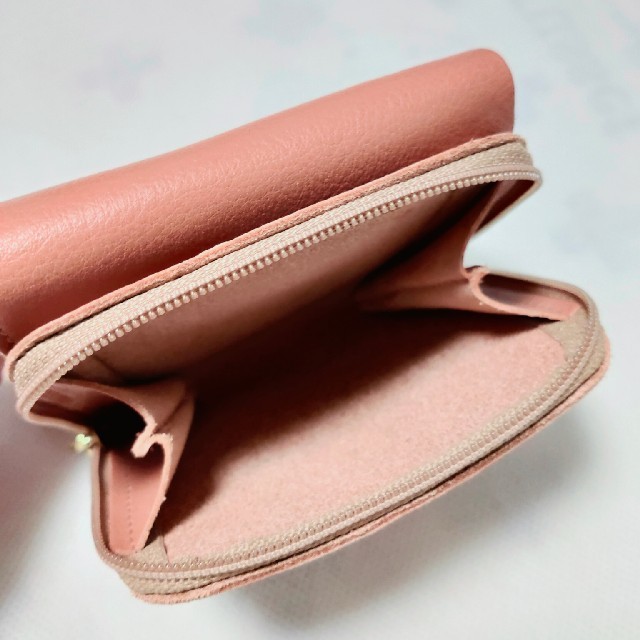 【新品】イルビゾンテ コンパクト 三つ折り財布 コインケース ピンクベージュ