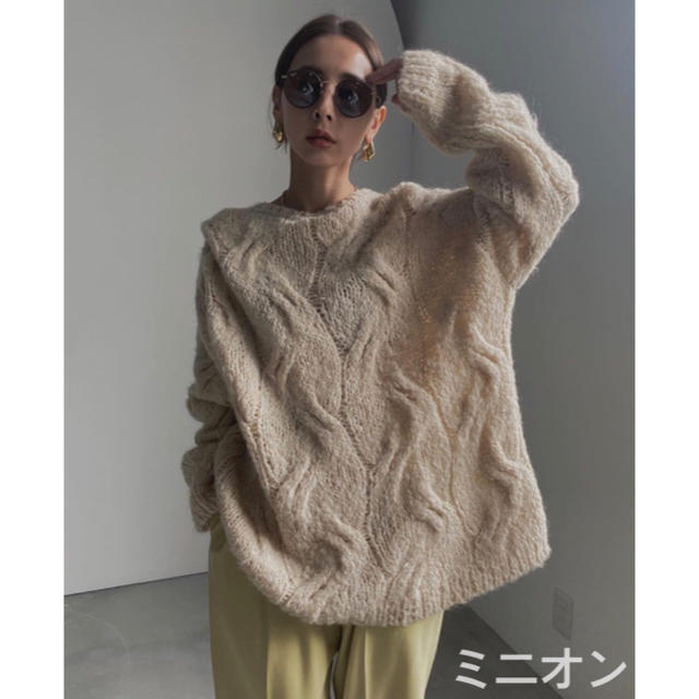 Ameri VINTAGE(アメリヴィンテージ)の2WAY DISTORTION CABLE CARDIGAN レディースのトップス(カーディガン)の商品写真