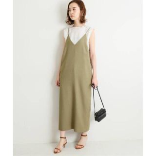 イエナ(IENA)のIENA リネンライクキャミワンピース カーキ Size38(ロングワンピース/マキシワンピース)