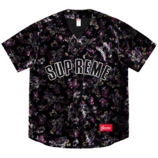 Supreme Floral Velour Baseball Jersey