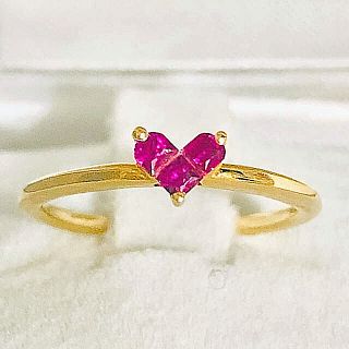 スタージュエリー(STAR JEWELRY)の美品★スタージュエリー美品★ミステリアス★ハート★ルビー★リング★指輪★(リング(指輪))