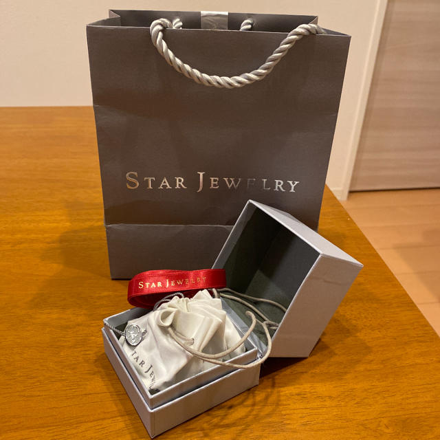 【美品】 STAR JEWELRY リボン ネックレス シルバー 保管箱付