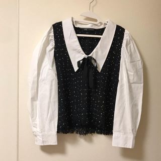 ザラ(ZARA)の新品　ZARA トップス　ブラウス(シャツ/ブラウス(長袖/七分))