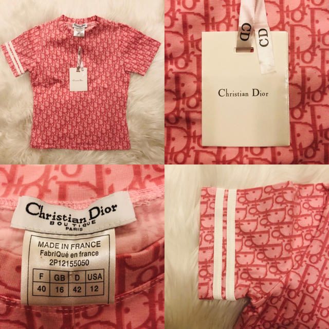 【超ポイントバック祭】 タグ付き未使用 クリスチャンディオール - Dior Christian Tシャツ(右側) トロッター Tシャツ(半袖