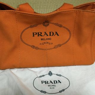 プラダ(PRADA)のカナパ オレンジ(トートバッグ)