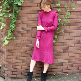 デイシー(deicy)の美品　DEICYミックスパターンニットワンピース(ひざ丈ワンピース)