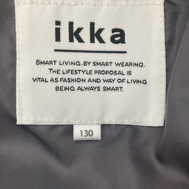 ikka(イッカ)の何よりも眠るのが好きさん専用　　IKKA 中綿入りコート　サイズ130 キッズ/ベビー/マタニティのキッズ服女の子用(90cm~)(ジャケット/上着)の商品写真