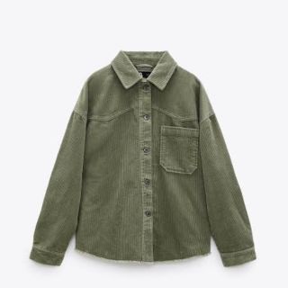 ザラ(ZARA)のZARAコーデュロイジャケット(ノーカラージャケット)