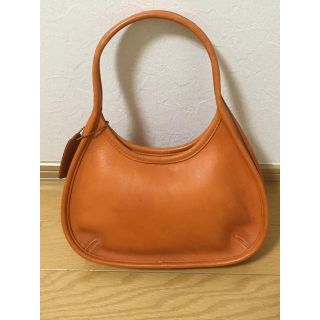 コーチ(COACH)の美品❗️オールドコーチ　ハンドバッグ　オレンジ(ハンドバッグ)