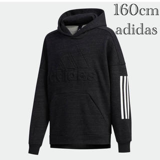 アディダス(adidas)のアディダス　パーカー　160センチ　ブラック(Tシャツ/カットソー)