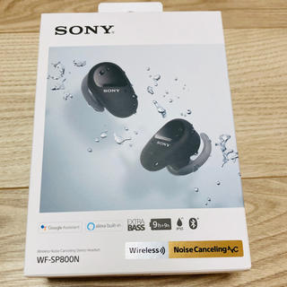 ソニー(SONY)のSONY ワイヤレスノイズキャンセリングステレオヘッドセット WF-SP800N(ヘッドフォン/イヤフォン)