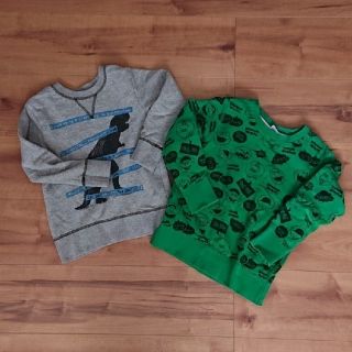 セサミストリート(SESAME STREET)の110/男の子ｽｳｪｯﾄ/ﾄﾚｰﾅｰ/ｾｻﾐｽﾄﾘｰﾄ/ﾊｯｶ/2枚set   (Tシャツ/カットソー)