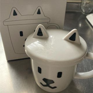 ソフトバンク(Softbank)の【未使用】ソフトバンク お父さん犬 蓋付マグカップ(ノベルティグッズ)