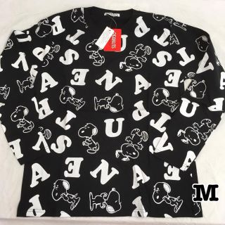 スヌーピー(SNOOPY)の新品 スヌーピー  長袖Tシャツ　M ブラック(Tシャツ(長袖/七分))