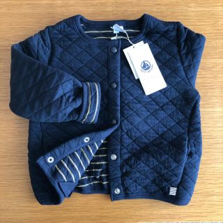 プチバトー(PETIT BATEAU)のタグ付き新品　チュビック キルティング  カーディガン 4ans (カーディガン)