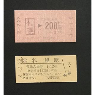 3416　札幌駅入場券と地下鉄の切符　Ｈ2.2.22(鉄道乗車券)