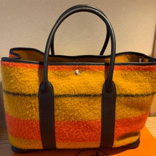 エルメス(Hermes)のエルメス ロカバール　トート　ウールバック　ガーデンパーティー PM(トートバッグ)